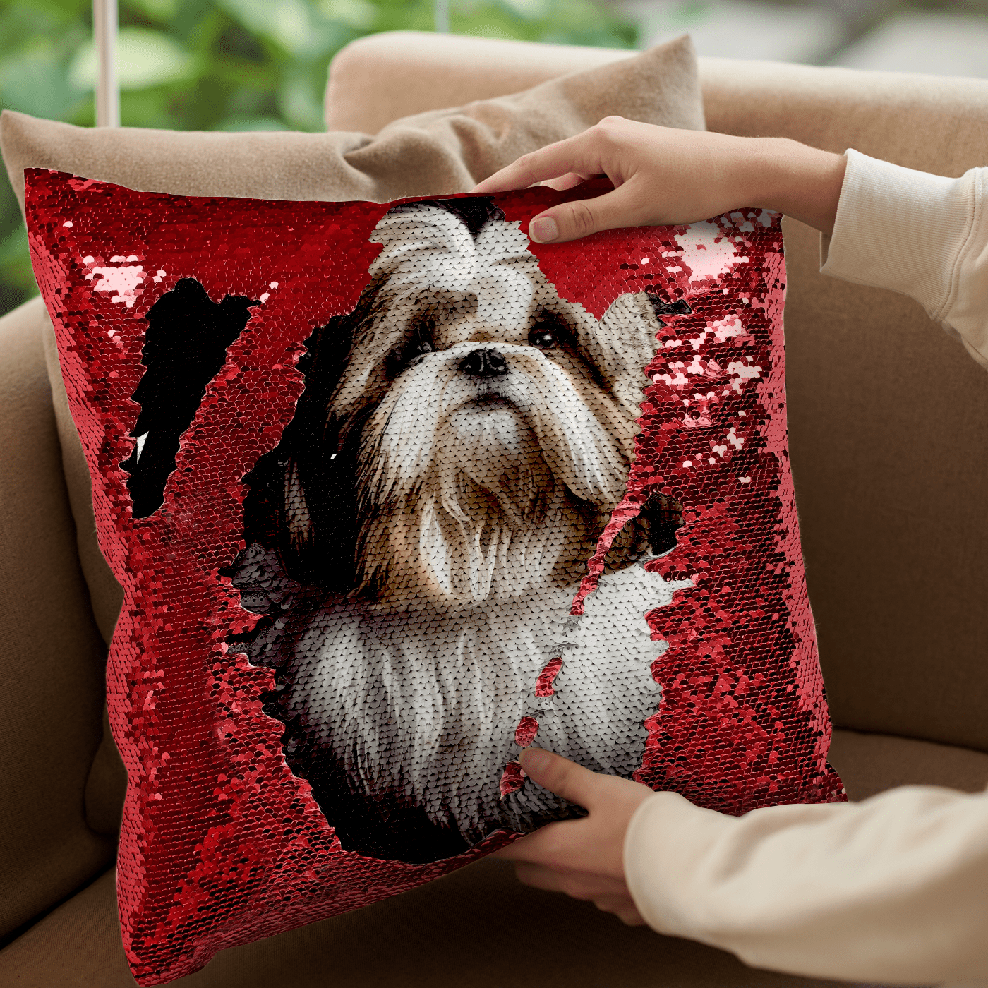 Custom Sequin Throw Pillow With Photo-comfy Satin Cushion Covers,decorative  Pillowcases for Party/christmas/thanksgiving/new Year/gift Ideas 